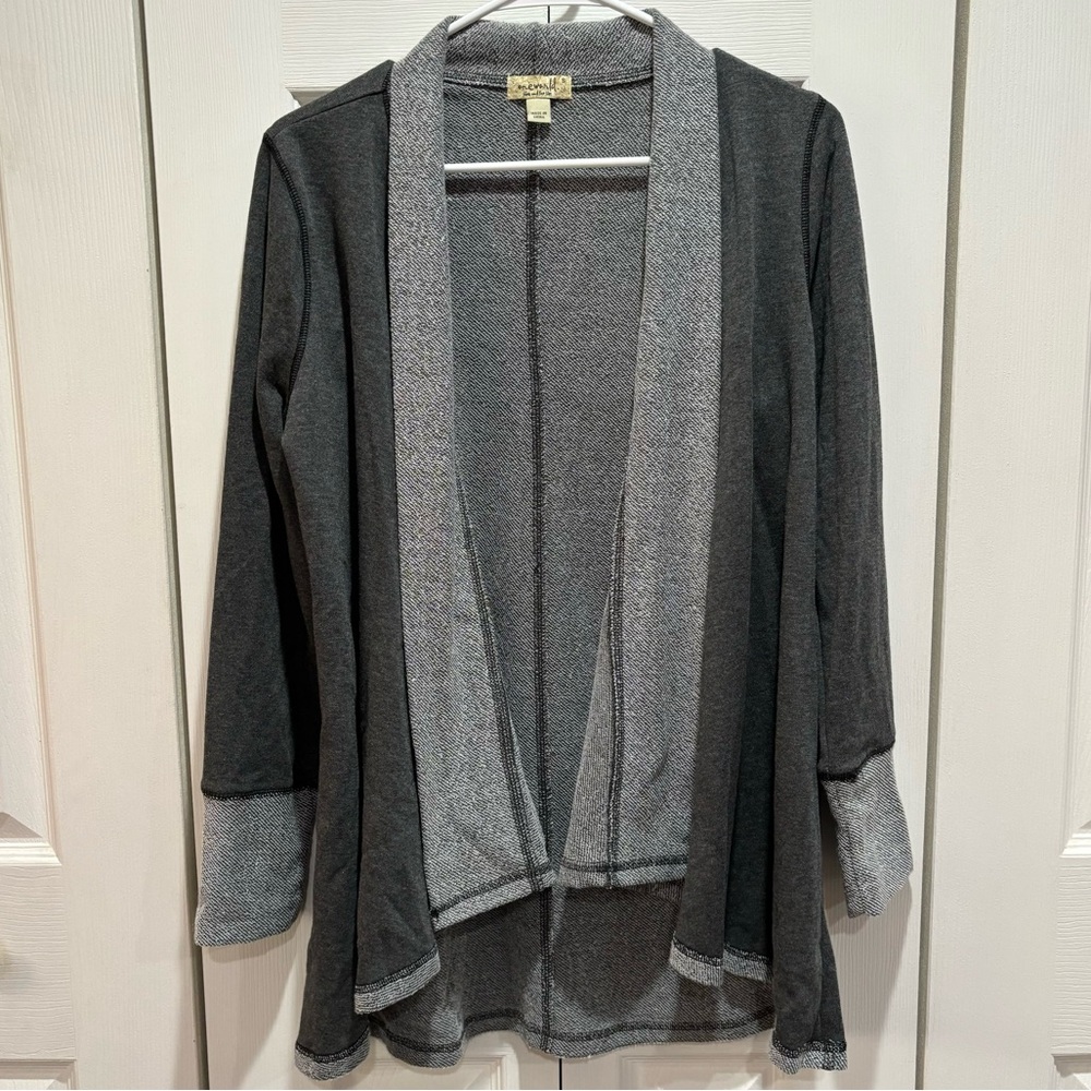ONE WORLD Women’s Warm Long Knit Cardigan Sweater - gray, size S